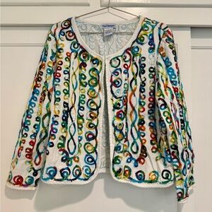 Vintage Cotton Jacket Spiral Rainbow